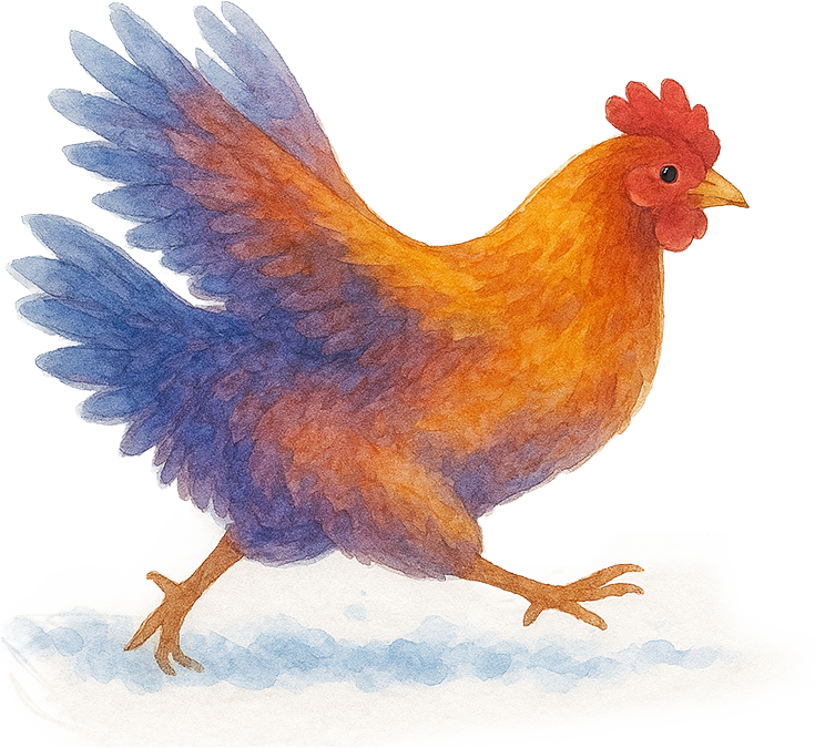 Aquarell-Hahn